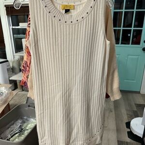 St. John Cream Sleeveless Dress